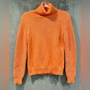 Vineyard Vines Women Size Small Wool Blend Turtleneck Sweater Orange Sherbet